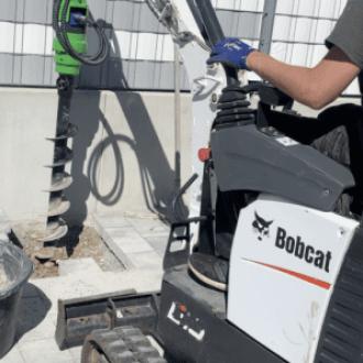 Erdbohrer für Minibagger 1-2t  Schnellwechsler MS01
