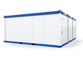 Trioanlage mit Windfang, WC - 20 ft - 6 x 9 m Duo- & Trioanlagen