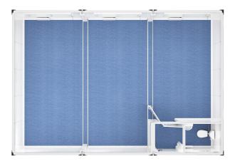 Trioanlage mit Windfang, WC - 20 ft - 6 x 9 m Duo- & Trioanlagen