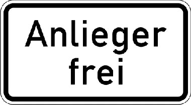 Verkehrszeichen Zusatschild_ZZ mieten