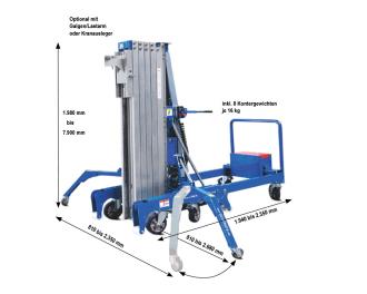 Montagelift, bis 900 kg Traglast - ML 75 - 800