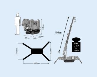 Minikran MRK 86.0 - 2,82 t Traglast