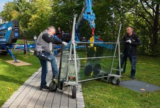 Glaswagen bis auf 1,7 m ausziehbar - bis 600 kg Traglast - HDL 600 A