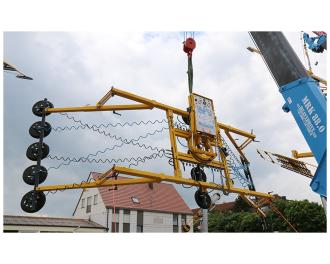 Vakuum-Sauganlage für quer gebogene Scheiben, bis 1000 kg Traglast - VSG 1000 KRQ