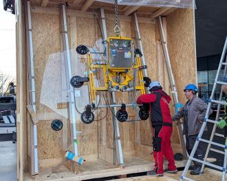 Vakuum-Sauganlage für sphärisch gebogene Scheiben, bis 1000 kg Traglast - VSG 1000 KR SP-35 