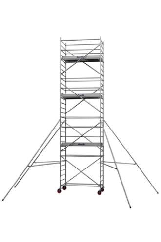 Alu-Fahrgerüst - 9,9 m Arbeitshöhe auf Anhänger (750 kg)