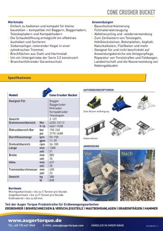 Kinshofer | Auger Torque Cone Crusher | Brecherlöffel | 3-10t Bagger