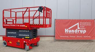 Scherenarbeitsbühne ES1412E: 13,80 m Arbeitshöhe | 320 kg Tragkraft | Elektro