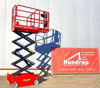 Scherenarbeitsbühne ES0607E: 5,60 m Arbeitshöhe | 76 cm breit | Innen | Elektro Bochum