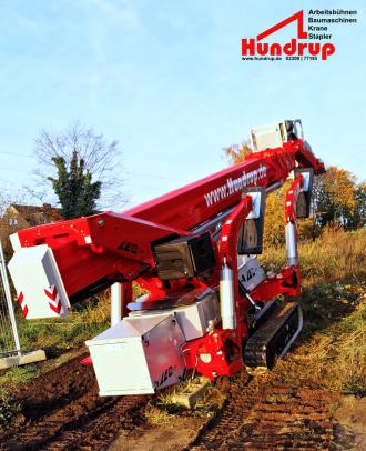 Gummikettenbühne Leo30T+: 30 m Arbeitshöhe | 16 m Reichweite | Elektro/Diesel