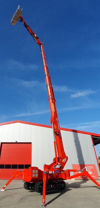 Gummikettenbühne XTJ52+: 52 m Arbeitshöhe | 19,50 m Reichweite | Elektro/Diesel