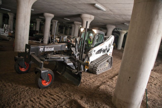 Bobcat Anbaugrader (6-Wege-Schild) mit Laser Lasersteuerung oder Kraftrechen,  Planierkasten 