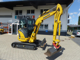 Koparka gąsienicowa Komatsu PC35 o masie do 3,5 tony do wynajęcia, również na wynajem długoterminowy