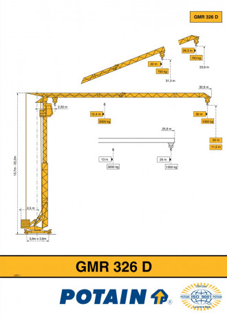 Turmdrehkran POTAIN Unterdreher GMR 326 D Leipzig