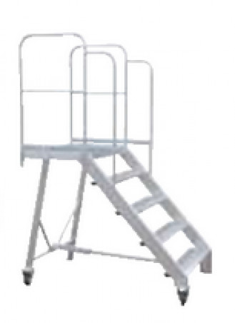 Podesttreppe Aluminium mit Geländer 