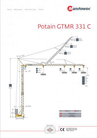 Turmdrehkran POTAIN Unterdreher GTMR 331 C Leipzig