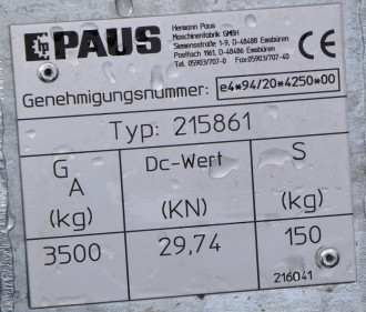 PAUS PTK 31 Anhängerkran mieten