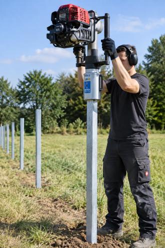 Pfahlramme Ø100 oder Ø120 mm Benzin – Zaunpfahltreiber / Pfostenramme