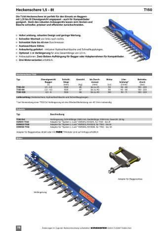 Kinshofer | Auger Torque T150 Heckenschere | 1,5-8t Bagger