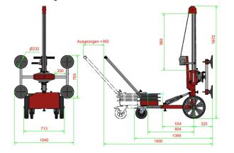 Glaslifter 1-Mann Montagegerät 250 kg - LM