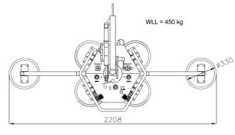 Vakuumheber-Glassauger - GS-600