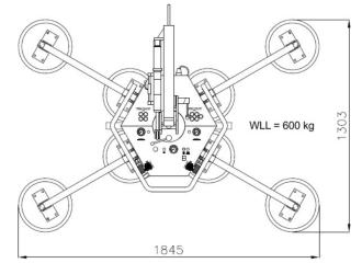 Vakuumheber-Glassauger - GS-600