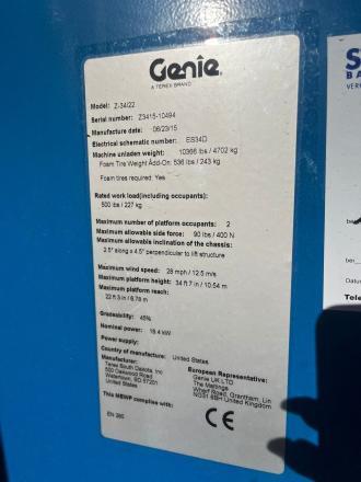 Genie Gelenk-Teleskop-Arbeitsbühne Z 34/22 N
