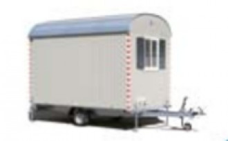 Bauwagen 3,5m 1-achsig, 80 km/h 