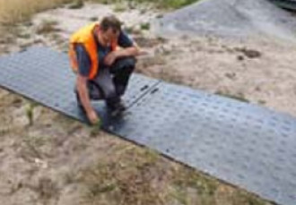 Fahrwegplatten 80 t/m² Vario 1+ Mobile Baustrasse Herford