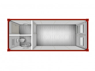 Sanitärcontainer Containex mit Sanitärmodul 6 Meter 