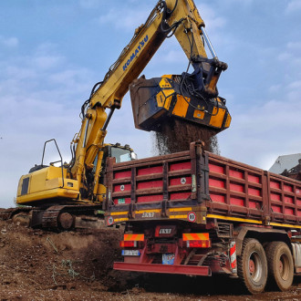 Schaufelseparator MB-HDS320 für Bagger, Baggerlader und Lader