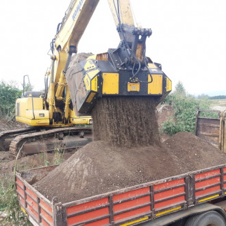 Schaufelseparator MB-HDS320 für Bagger, Baggerlader und Lader