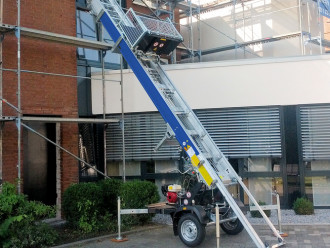 Schrägaufzug 20,06 m / 250 kg, Schrägbauaufzug, Dachdeckeraufzug 