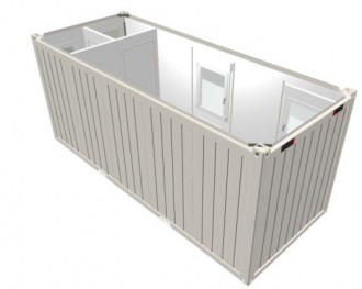 Wohncontainer 20 Fuß mit Waschraum, Bürocontainer, Aufenthaltscontainer Fürth