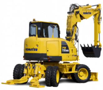 Komatsu PW 118 Mobilbagger Dessau