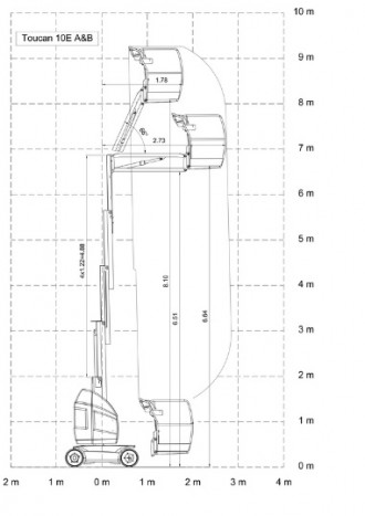 Mastarmarbeitsbühne JLG Toucan 10E 