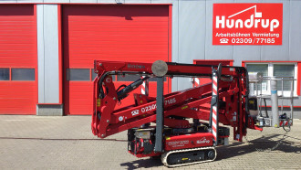 Platforma robocza na gumowym podwoziu gąsienicowym Lightlift 17.75, wysokość robocza 17 m 