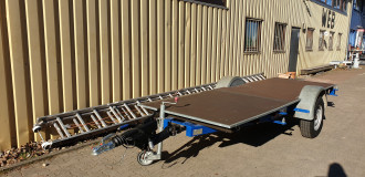 Anhänger 1,1 to BLAU 4 x 1,1 m  Langguttransporter Gießen