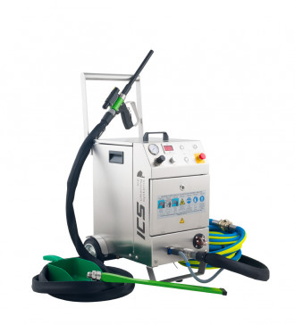Trockeneisstrahlgerät IC110E Plus mit 5m³ Diesel Schraubenkompressor