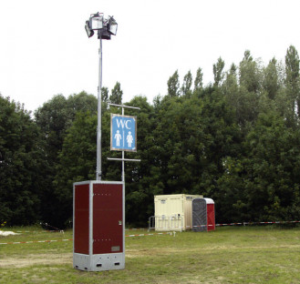 Lichtmast Lichtgiraffe  Leverkusen