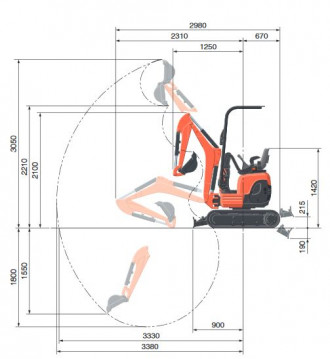  Kubota U10-3 Bagger