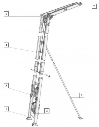 Bauaufzug Akku Leiterlift GEDA Lift 250 
