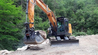 CASE CX145D SR 15t Kettenbagger , Verstellausleger, Kurzheck, Schild, Roadlinerketten, OQ70-55 Oilquick 