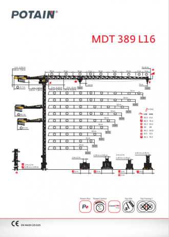 Baukran Potain MDT 389 
