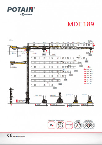 Baukran Potain MDT 189 