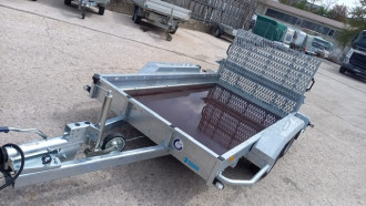 Baumaschinenanhänger Tieflader PKW Anhänger 2-Achser Bagger Anhänger 