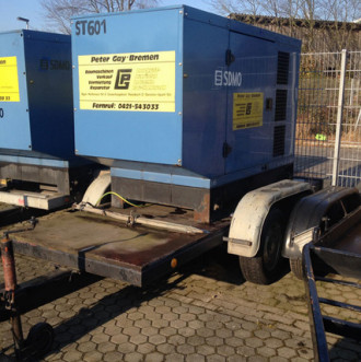 Stromaggregat Anhänger SDMO 60 KVA Dieselstromaggregat 