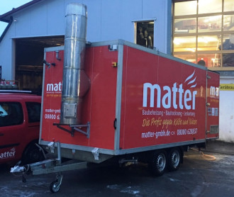 Heiz-Anhänger matter Typ K600WW Mobile Heizzentralen Konstanz