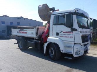 2- Achser - LKW - 3 Seiten Kipper mit Ladekran 