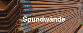 Spundwand, Spundwände, Stahlspundwand 